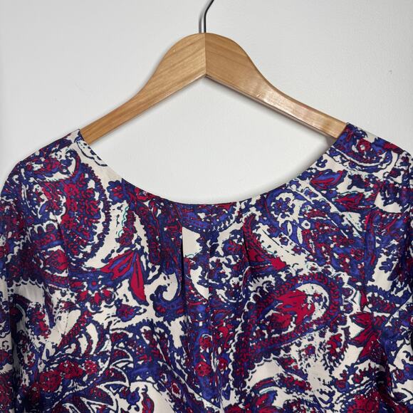 The Limited Dress Women L Tall Purple Paisley Mini Preppy Office Party Wedding - Picture 5 of 6